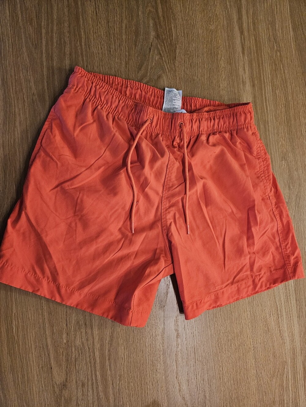 Like New Orange Mesh-Lined Swim Shorts